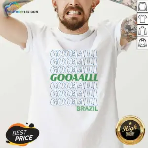 Alternative view of Awesome Brazil Soccer Fan Gear Gooaaalll Shirt
