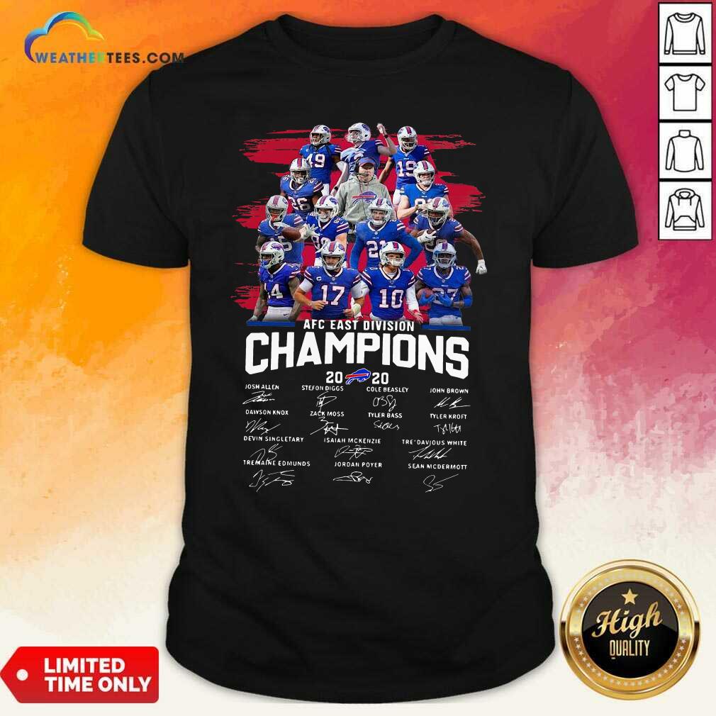 Awesome Buffalo Bills AFC East Division Champions Signatures Shirt