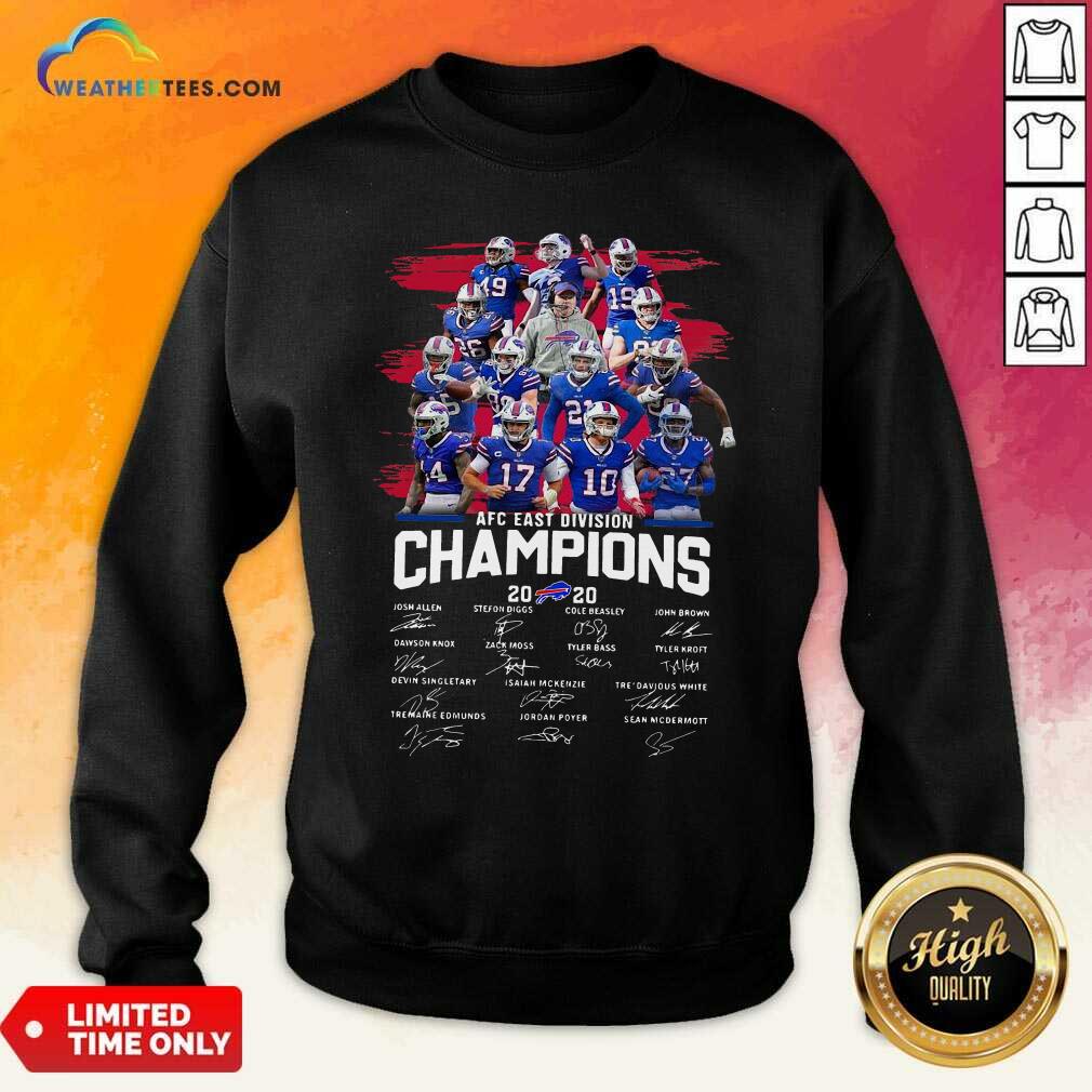 Awesome Buffalo Bills AFC East Division Champions Signatures Shirt - Image 5