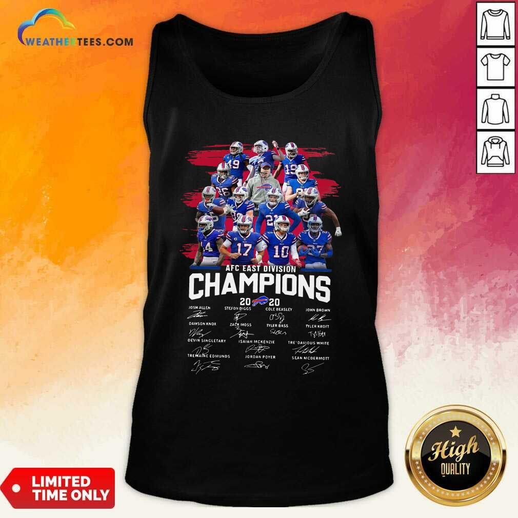 Awesome Buffalo Bills AFC East Division Champions Signatures Shirt - Image 2