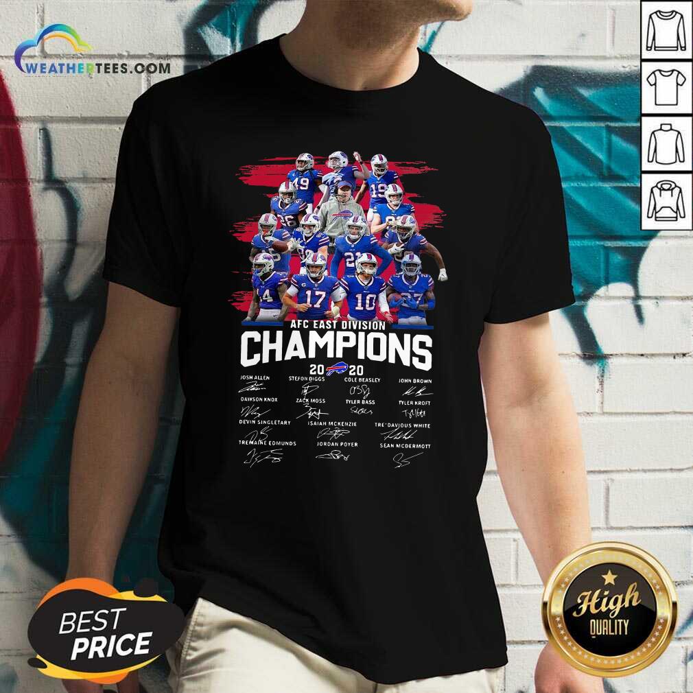 Awesome Buffalo Bills AFC East Division Champions Signatures Shirt - Image 3
