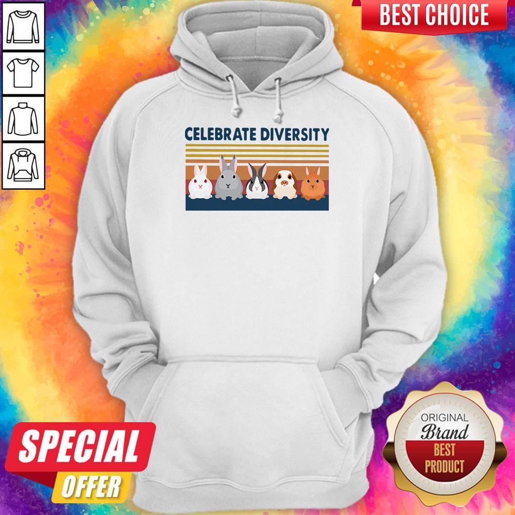 Awesome Bunny Celebrate Diversity Vintage Shirt - Image 5