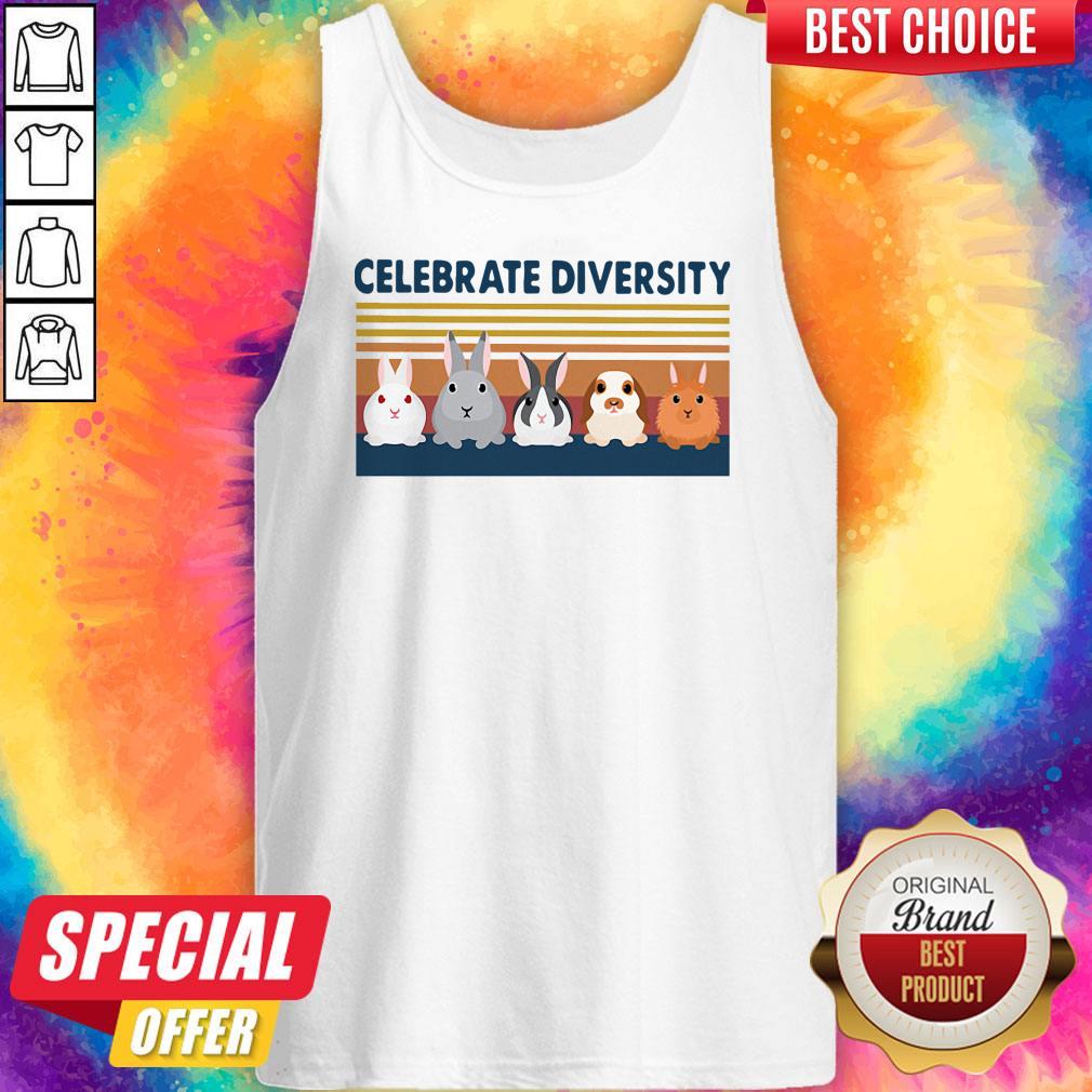 Awesome Bunny Celebrate Diversity Vintage Shirt - Image 3