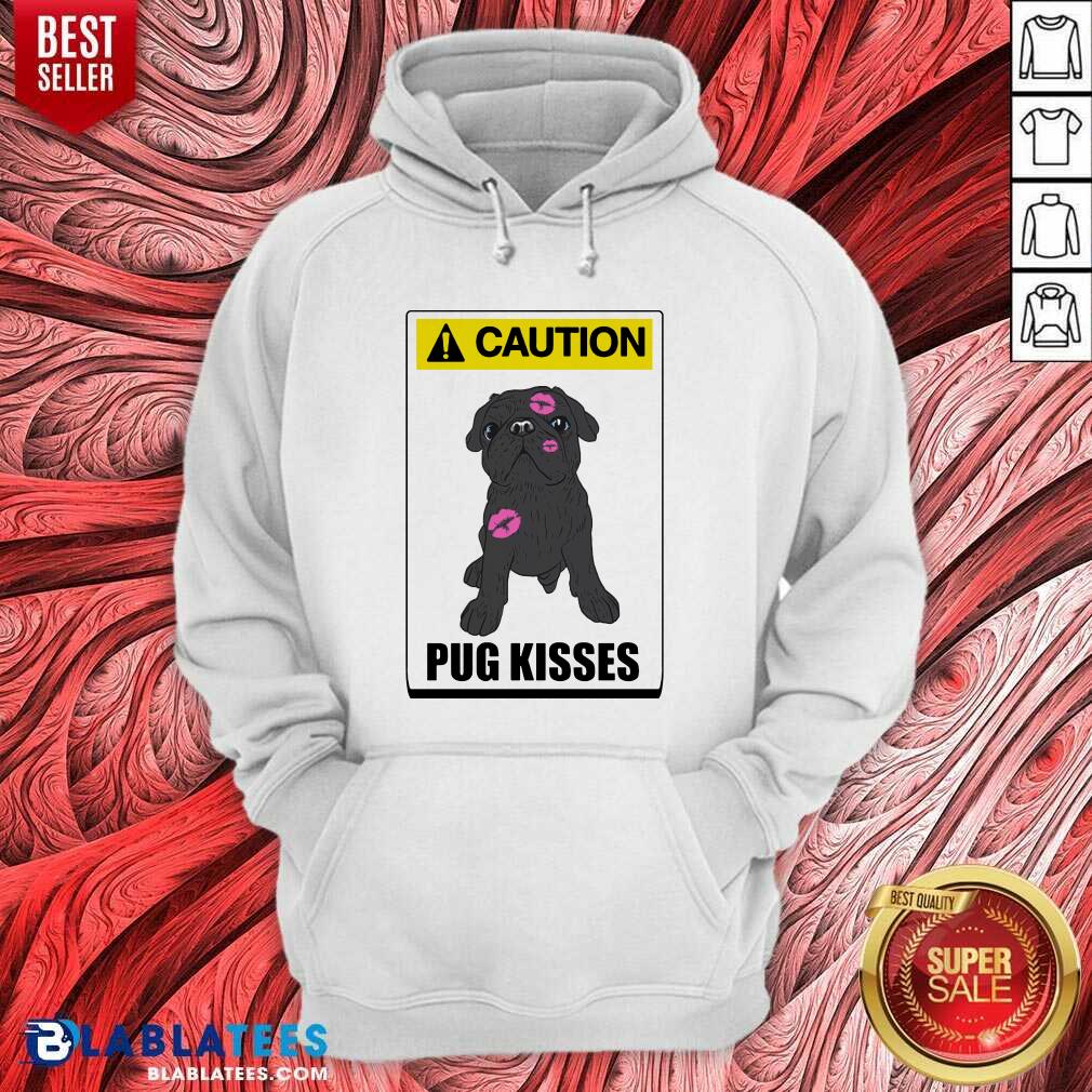 Awesome Caution Pug Kisses Shirt - Image 2