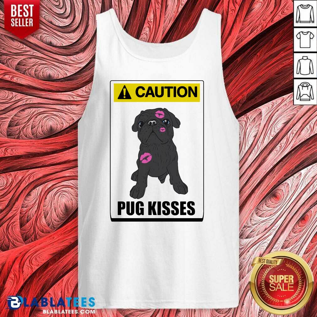 Awesome Caution Pug Kisses Shirt - Image 4