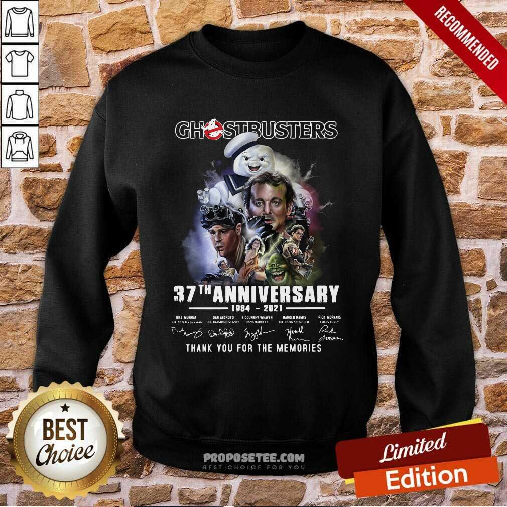 Awesome Chestbusters 37th Anniversary 1984 2021 Thank You For The Memories Signatures Shirt - Image 4