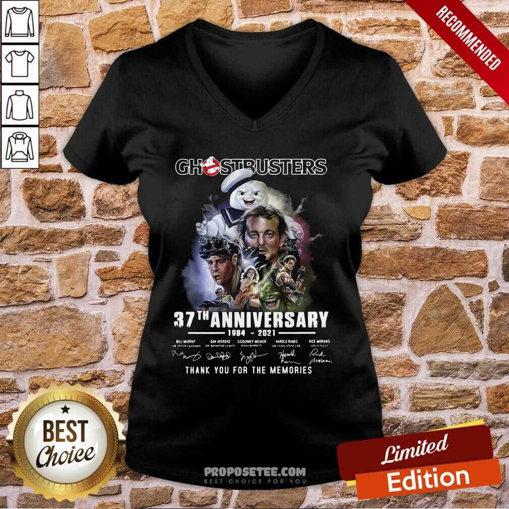 Awesome Chestbusters 37th Anniversary 1984 2021 Thank You For The Memories Signatures Shirt - Image 2