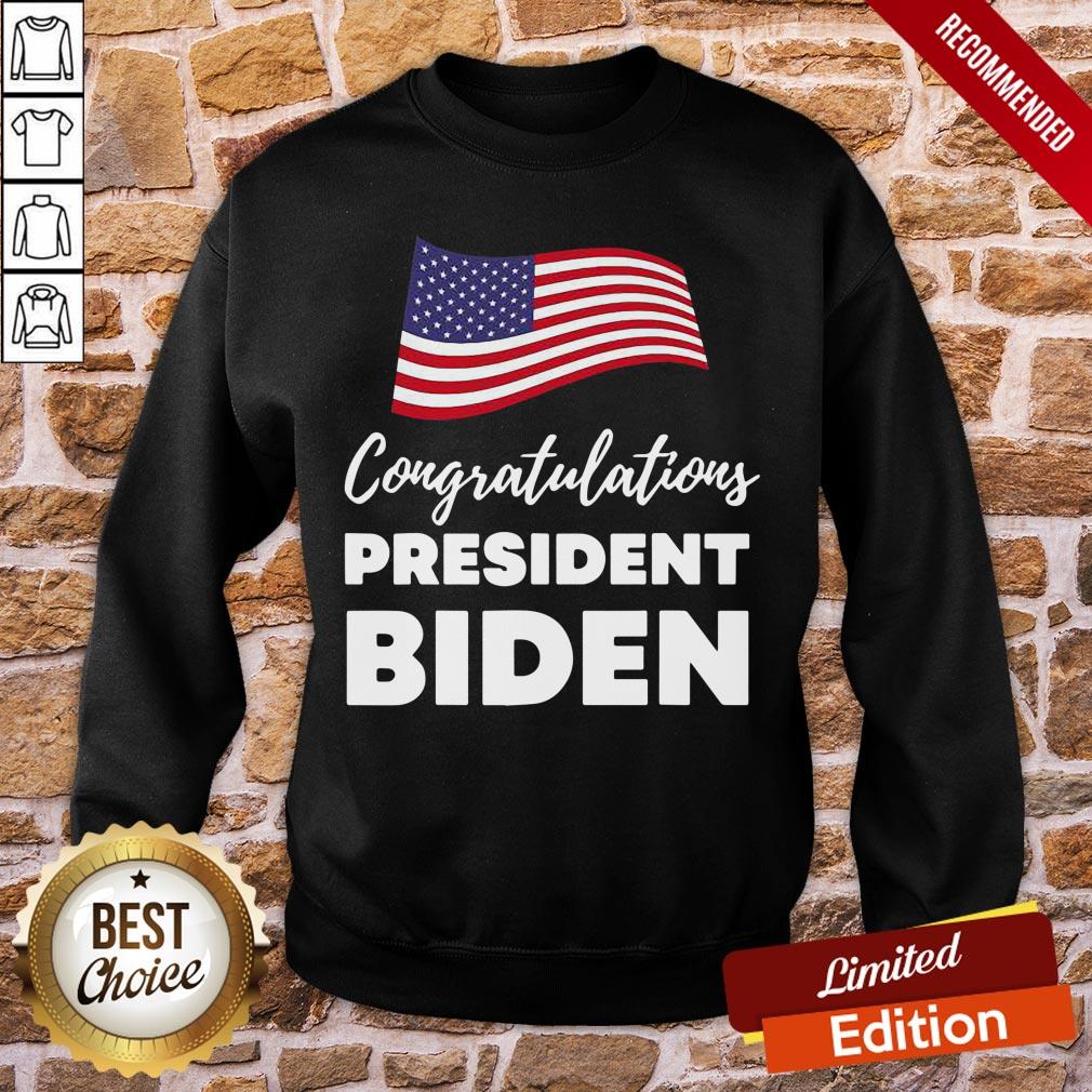 Awesome Congratulations President Biden American Flag Election Shirt - Image 4
