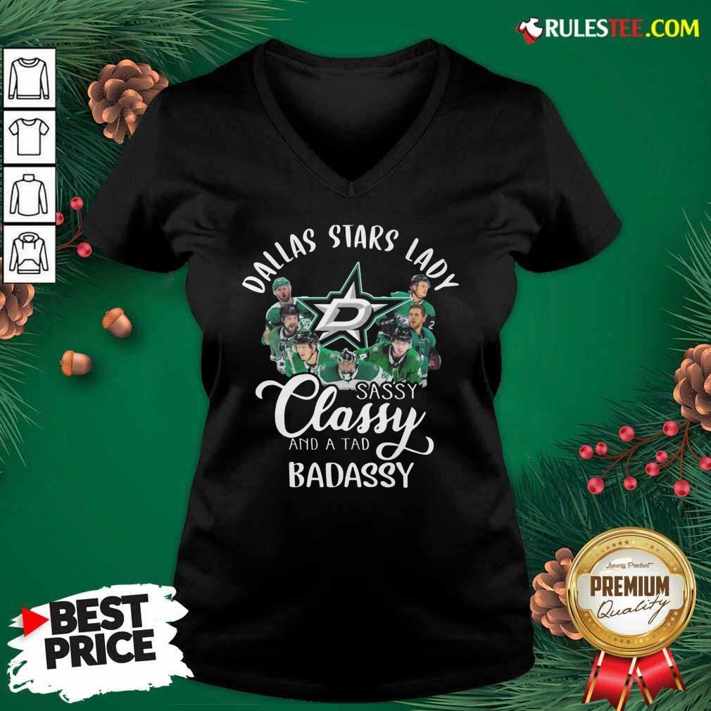 Awesome Dallas Stars Lady Sassy Classy And A Tad Badassy Shirt - Image 3