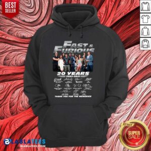 Alternative view of Awesome Fast And Furious 20 Years 2001-2021 Thank You For The Memories Signatures Shirt