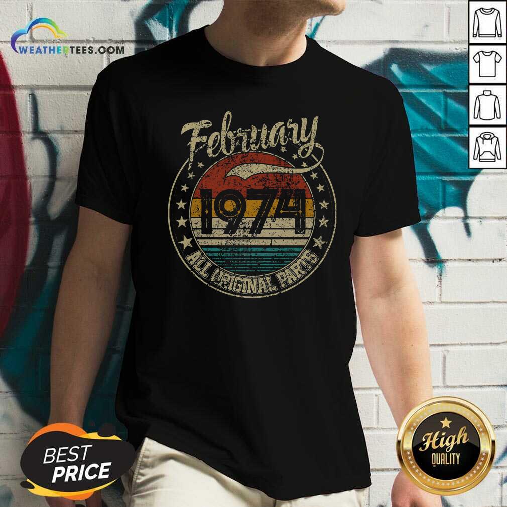 Awesome February 1974 All Original Parts Vintage Shirt - Image 2