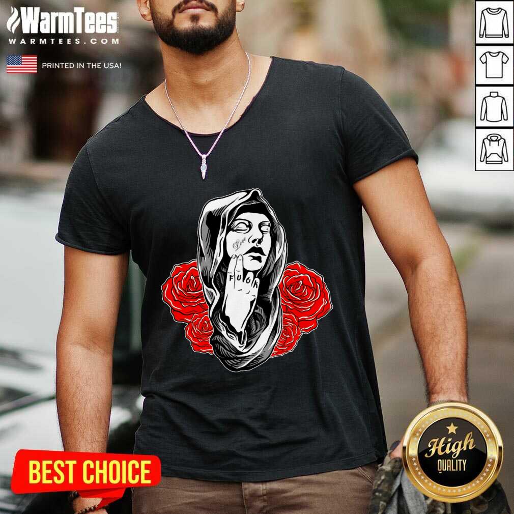 Awesome Girl Rose Love Fuck Shirt - Image 5