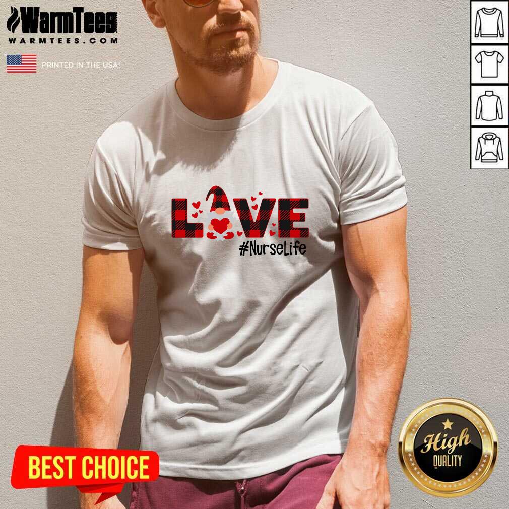 Awesome Gnome Love Valentine #Nurse Life Shirt - Image 5