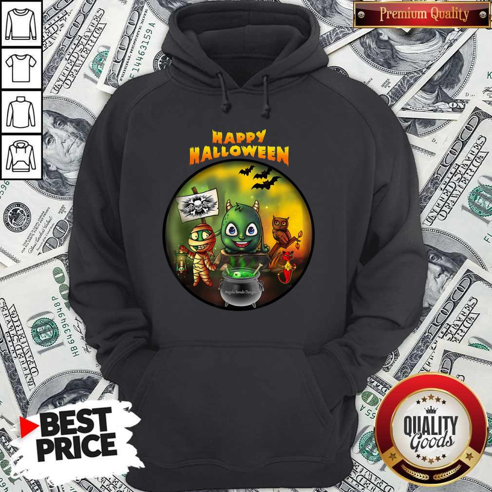 Awesome Happy Halloween Angela Bendz Design Shirt - Image 5