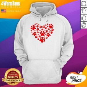 Alternative view of Awesome Heart Paw Print Dog Love Valentines Day Gift Shirt