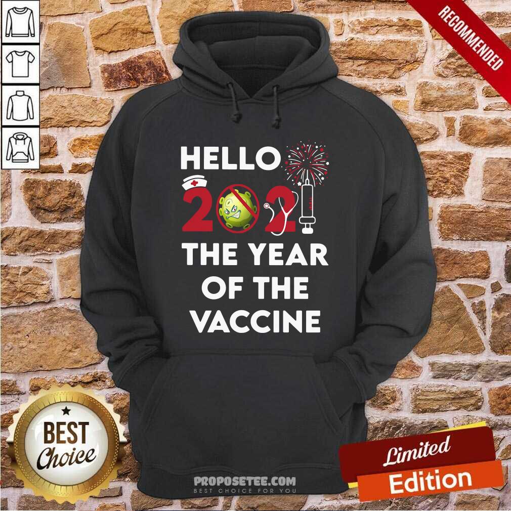 Awesome Hello 2021 The Year Of The Vaccine Shirt - Image 2