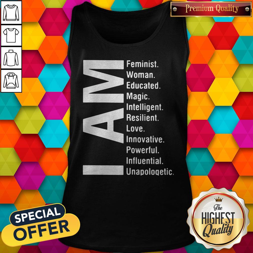Awesome I Am Feminist Woman Educated Magic Intelligent Shirt - Image 3