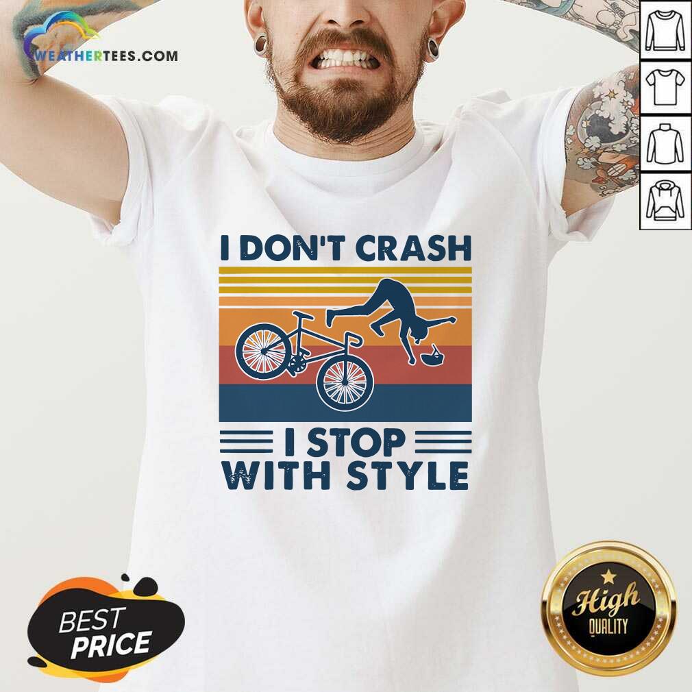 Awesome I Don’t Crash I Stop With Style Vintage Retro Shirt - Image 2