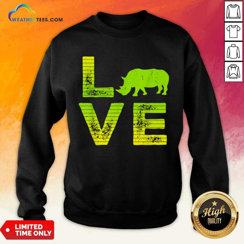 Awesome I Love Rhinos Boy And Girl 1 Shirt - Image 3