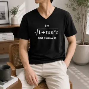 Alternative view of Awesome I'm Sqrt 1 + Tan2 C And I Know It Math Lovers Quote Shirt