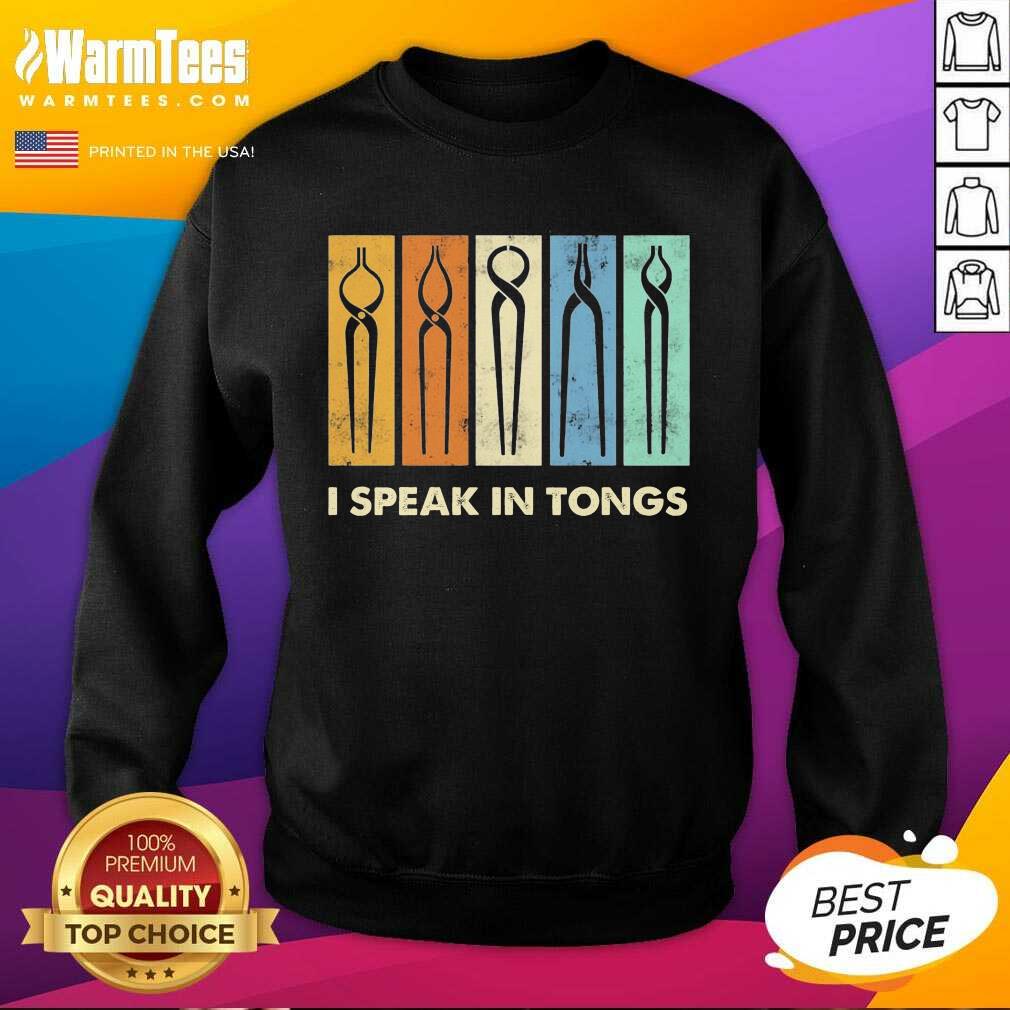 Awesome I Speak Tongs Vintage Great 5 Shirt - Image 3