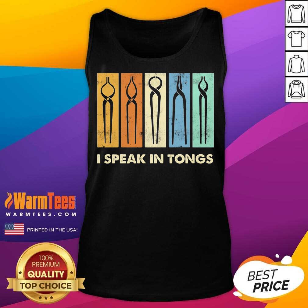Awesome I Speak Tongs Vintage Great 5 Shirt - Image 2