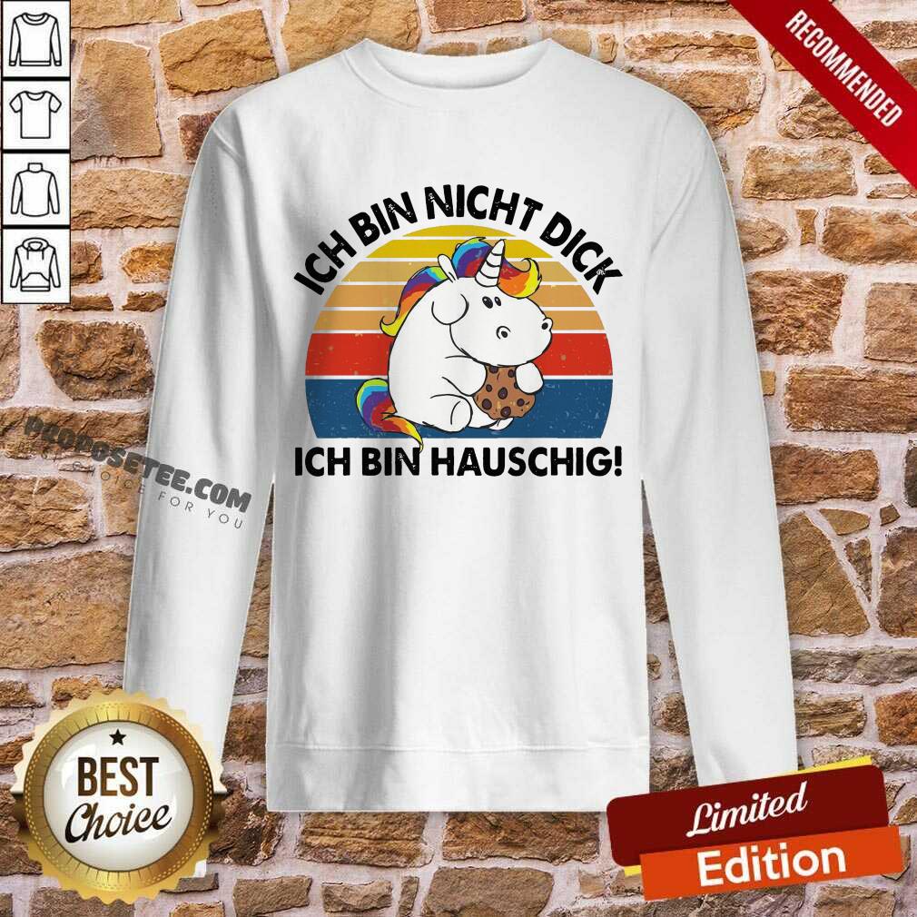 Awesome Ich Bin Nicht Dick Ich Bin Hauschig Einhorn Vintage Shirt - Image 5