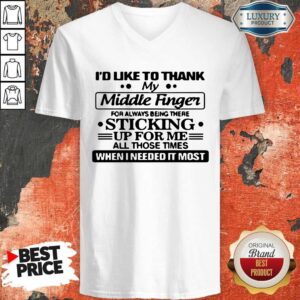Alternative view of Awesome I'd Like To Thank My Middle Finger Shirt