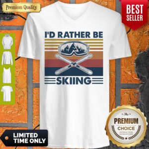 Alternative view of Awesome I’d Rather Be Skiing Vintage Shirt