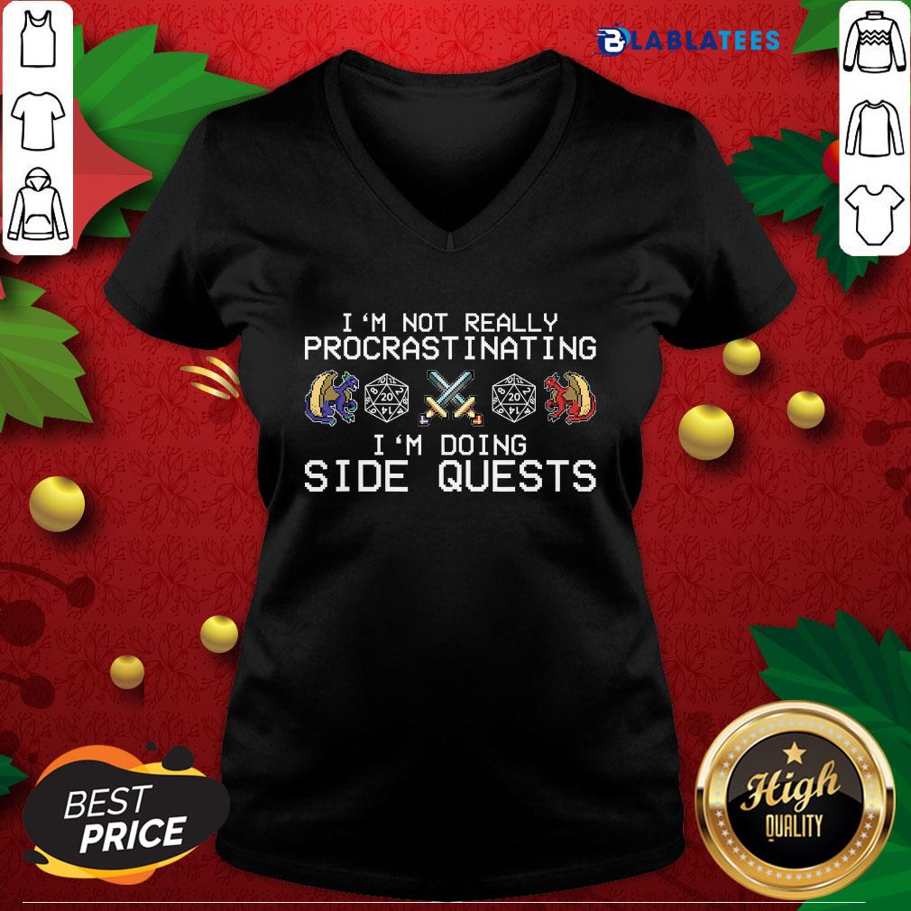 Awesome I'm Not Really Procrastinating I'm Doing Side Quests RPG Dragons Shirt - Image 2