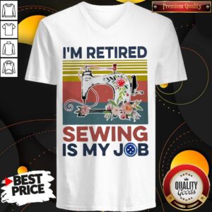 Alternative view of Awesome I’m Retired Sewing Is My Job Vintage Shirt