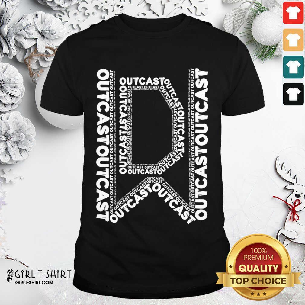 Awesome Initial Outcast White Logo Shirt