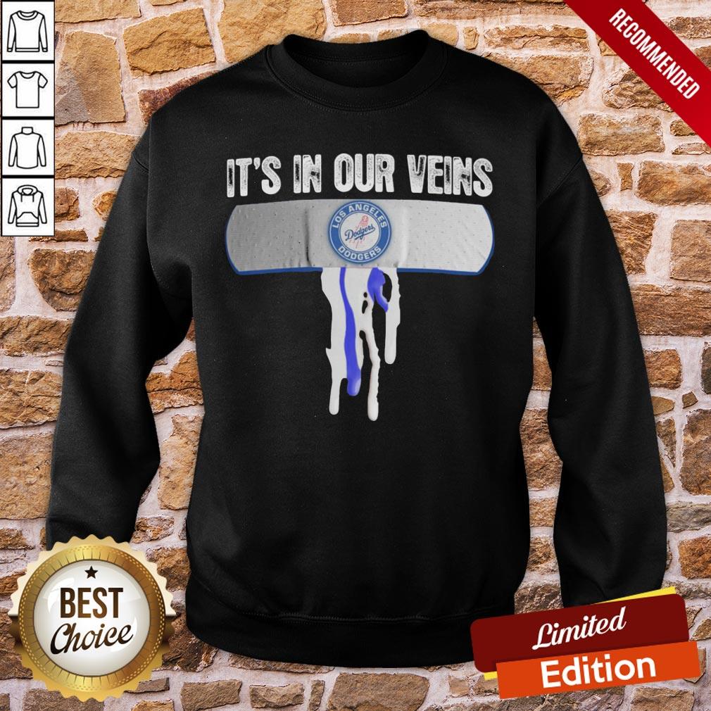 Awesome It's In Our Veins Los Angeles Dodgers Shirt - Image 4