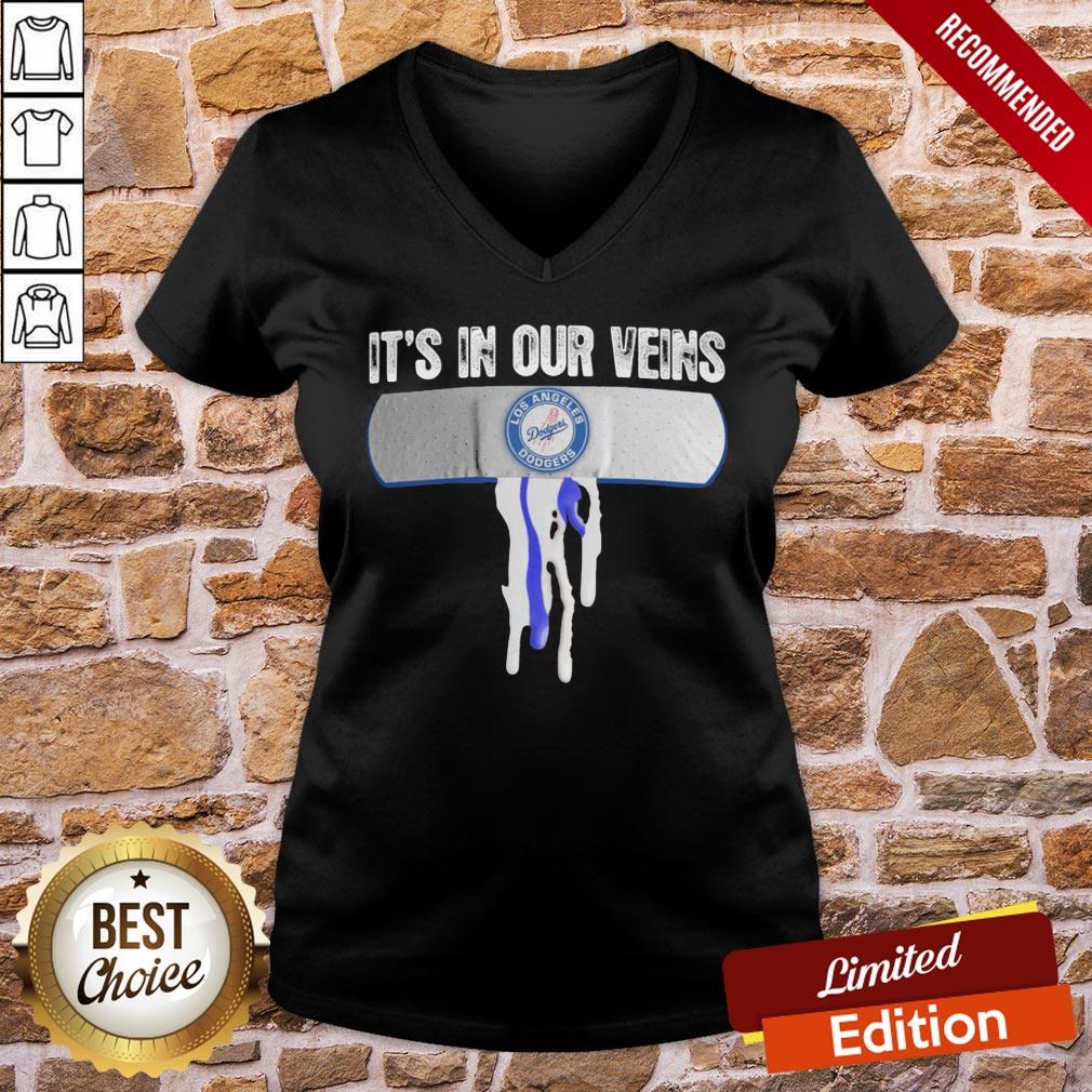 Awesome It's In Our Veins Los Angeles Dodgers Shirt - Image 2