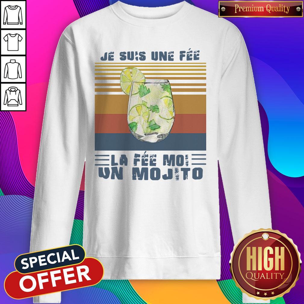Awesome Je Suis Une Fee La Fee Moi Un Mojito Vintage Shirt - Image 4