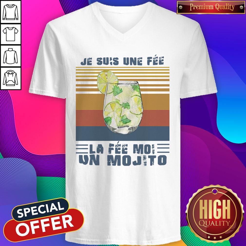 Awesome Je Suis Une Fee La Fee Moi Un Mojito Vintage Shirt - Image 3