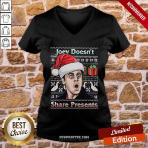 Alternative view of Awesome Joey Doesn't Share Presents Ugly Christmas Shirt