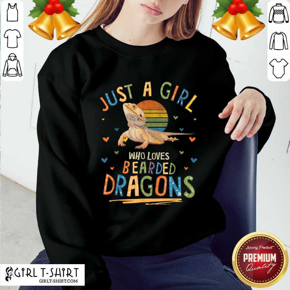 Awesome Just A Girl Who Loves Bearded Dragons Shirt - Image 4