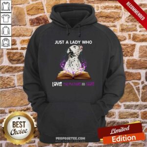 Alternative view of Awesome Just A Lady Who Loves Dalmatian And Book Shirt