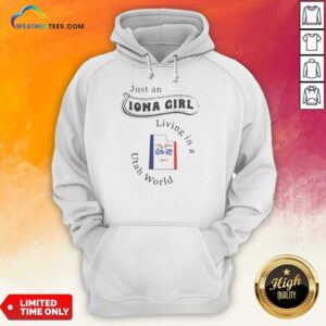 Alternative view of Awesome Just An Iowa Girl Living In A Utah World Iowa Map Shirt
