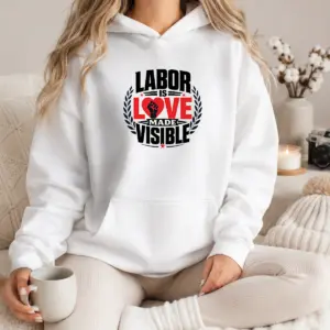 Alternative view of Awesome Labor Is Love Made Visible Silhouette Shirt