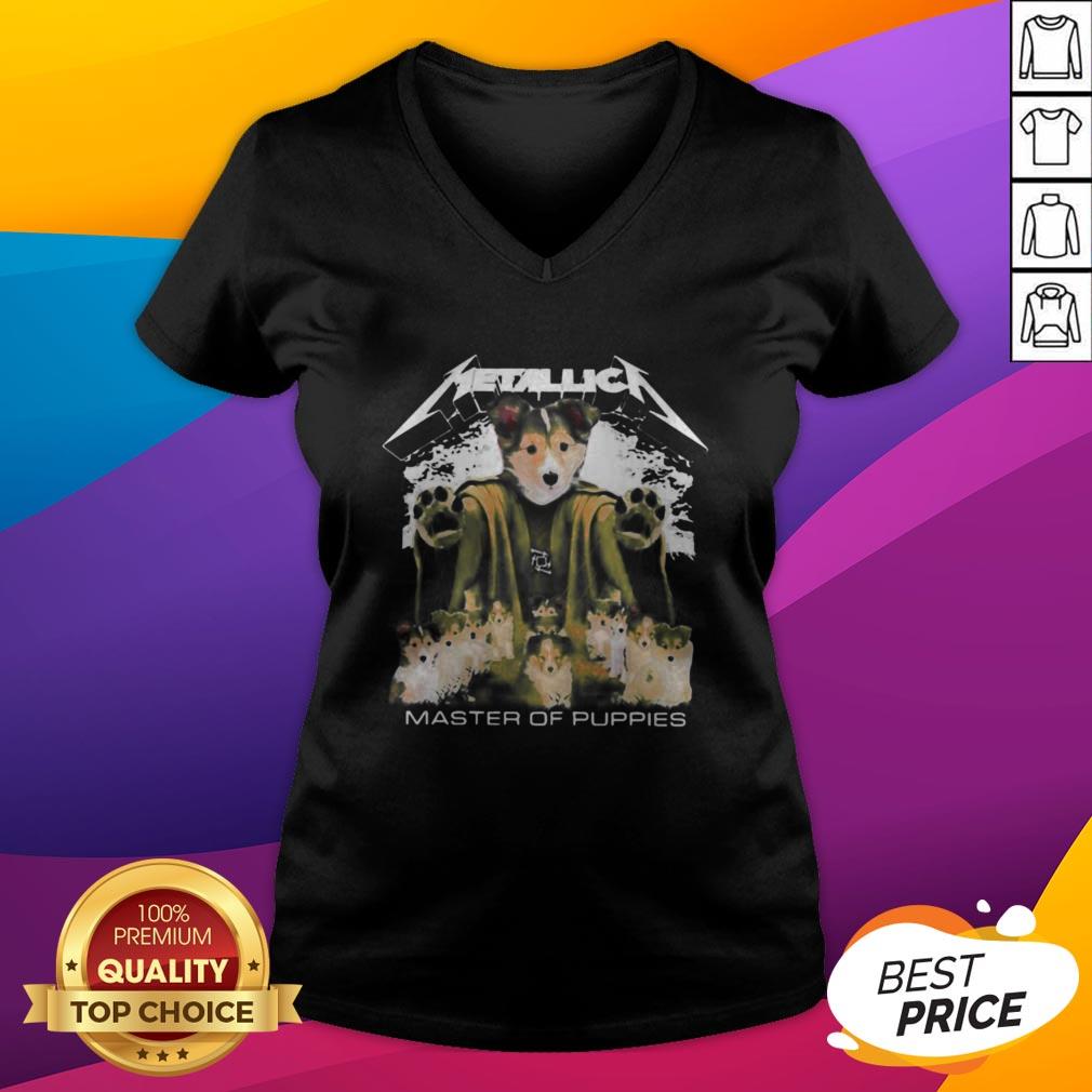 Awesome Labrador Husky Metallica Master Of Puppies Shirt - Image 4