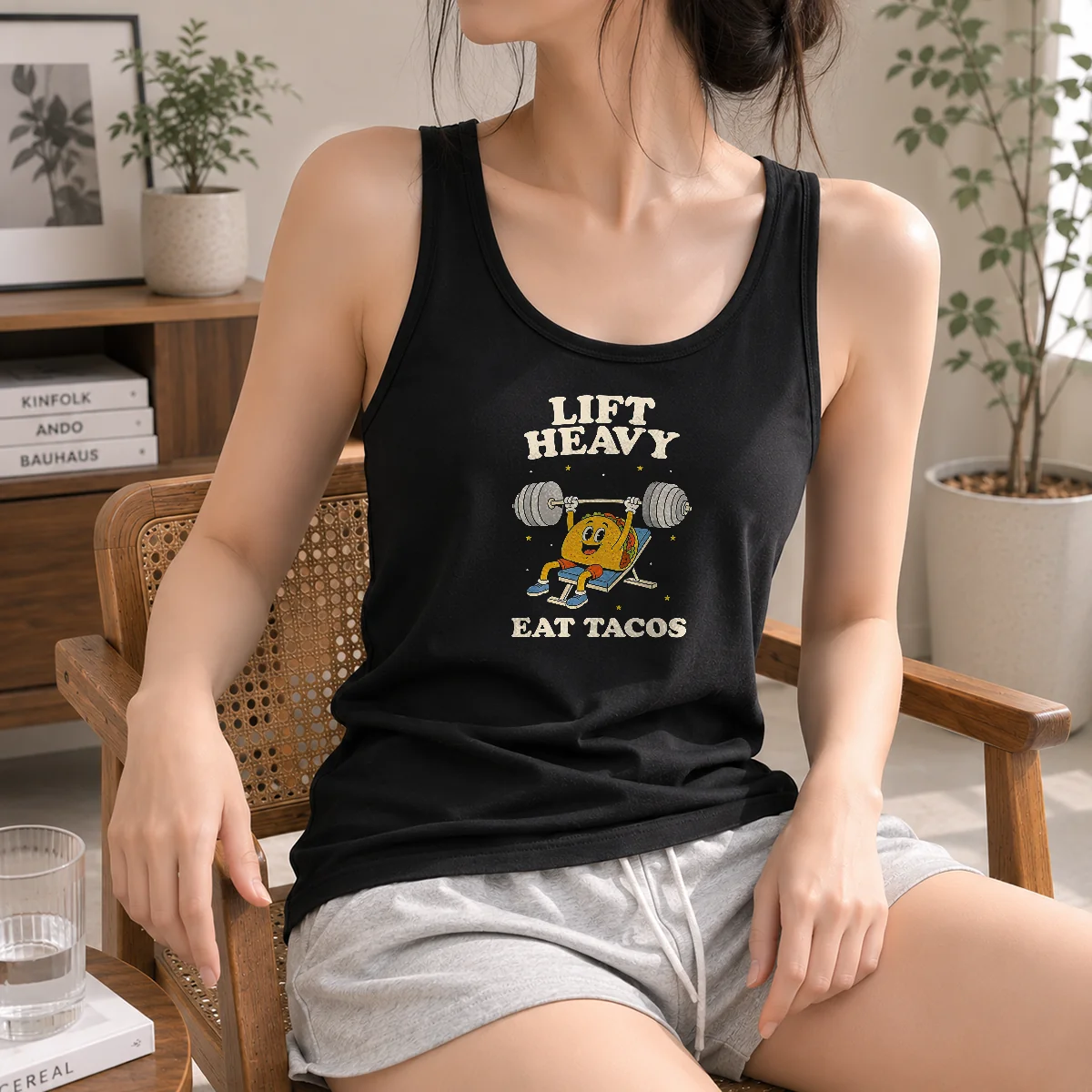 Awesome Lift Heavy Eat Tacos Shirt - Image 3