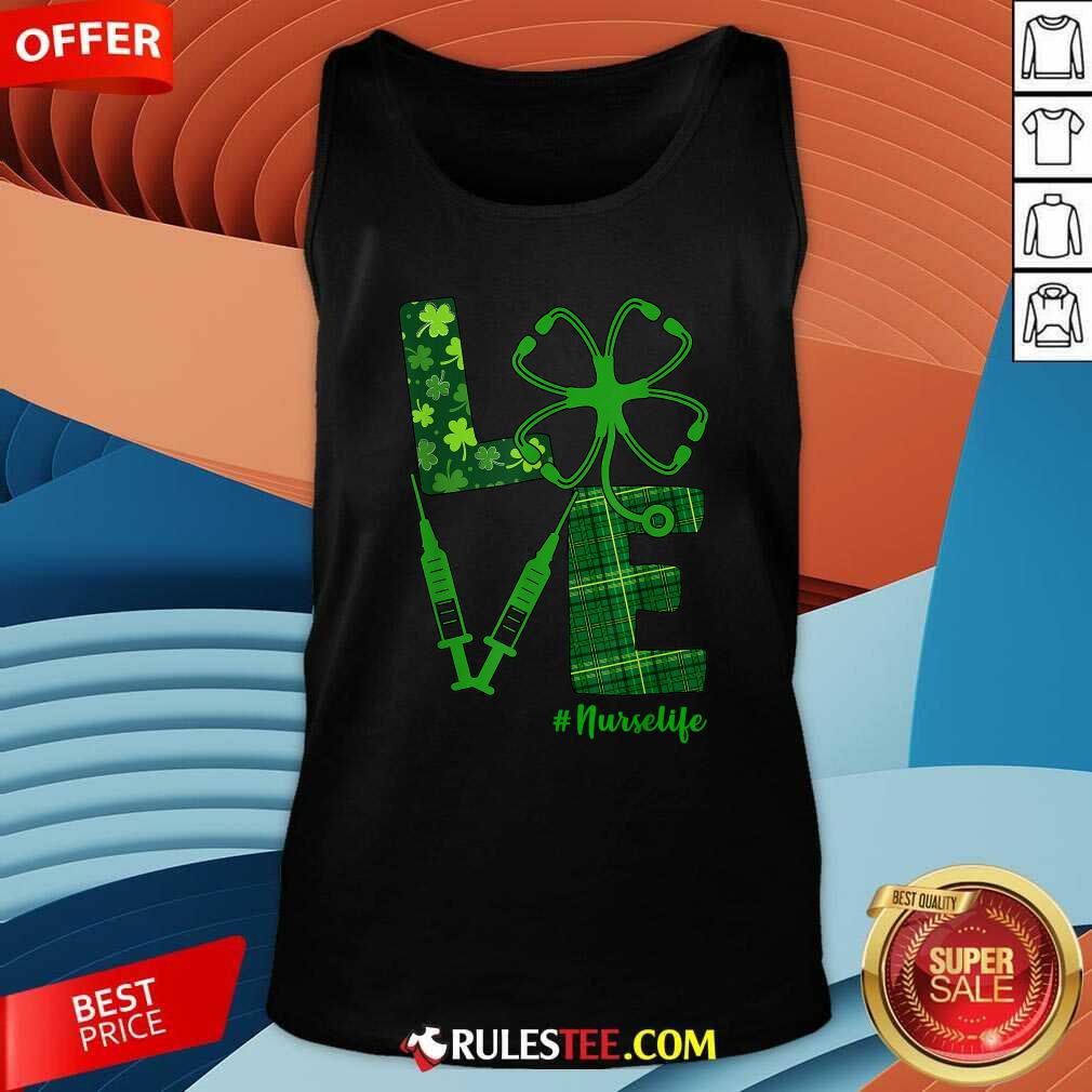 Awesome Love Shamrock Nurse Life St Patricks Day Shirt - Image 4