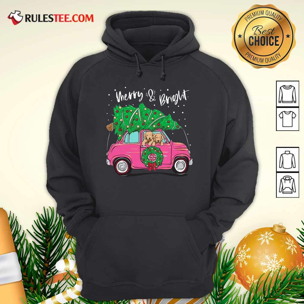 Awesome Merry And Bright Pitbull Dog Ugly Christmas Shirt - Image 2