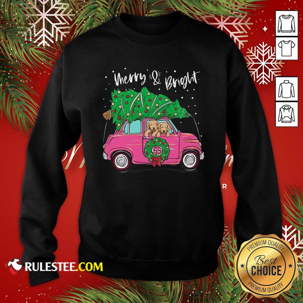 Awesome Merry And Bright Pitbull Dog Ugly Christmas Shirt - Image 5