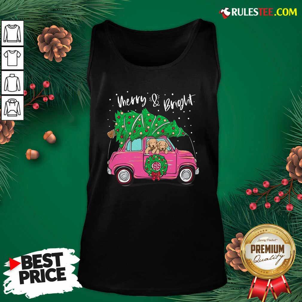 Awesome Merry And Bright Pitbull Dog Ugly Christmas Shirt - Image 4