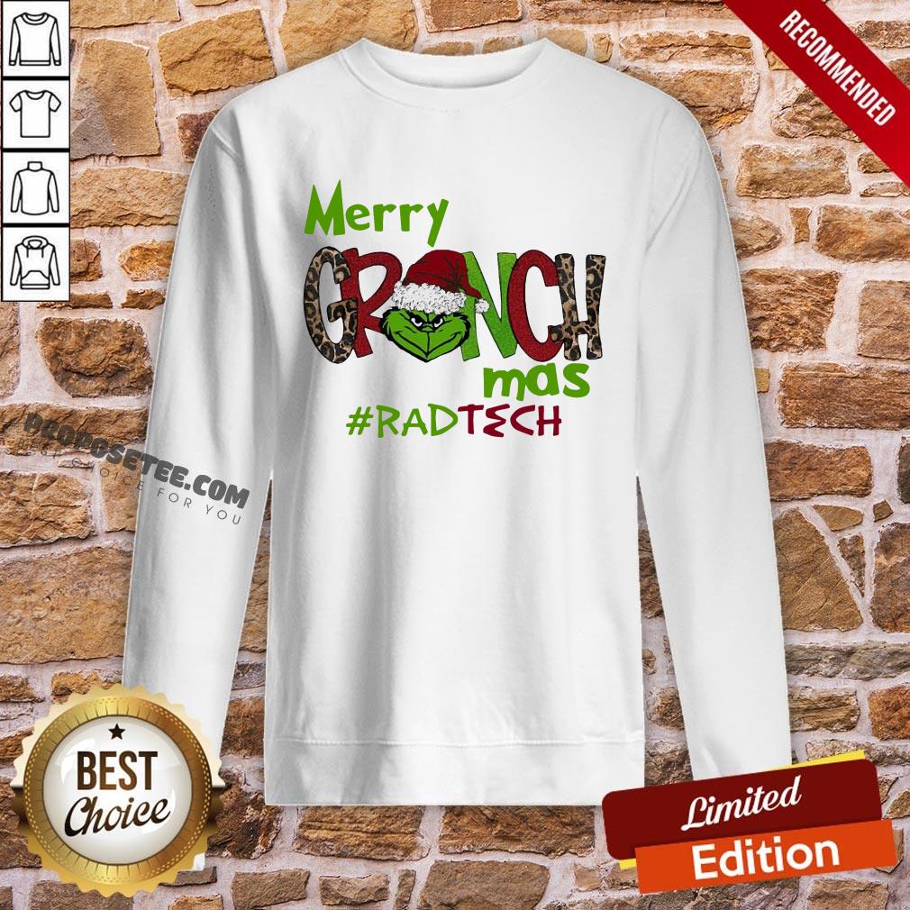 Awesome Merry Grinchmas #Rad Tech Christmas Shirt - Image 2