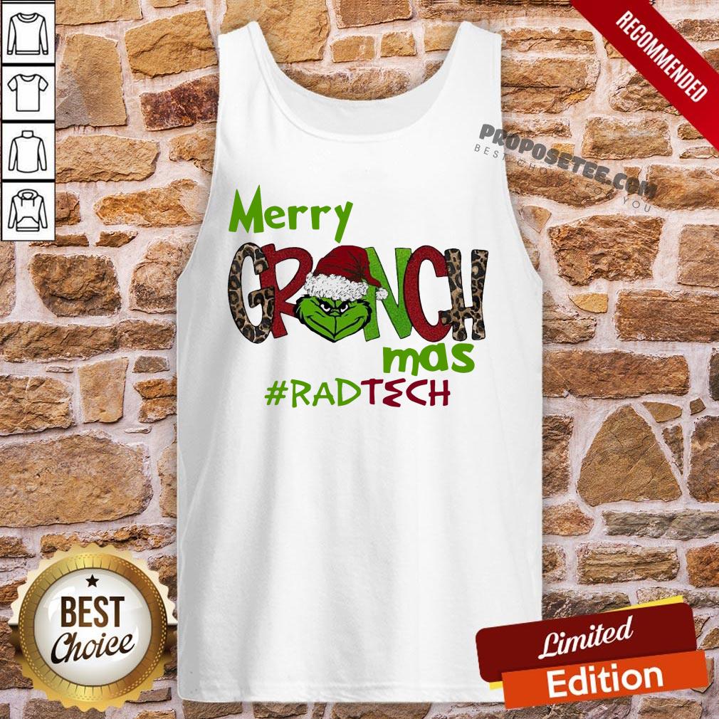Awesome Merry Grinchmas #Rad Tech Christmas Shirt - Image 3