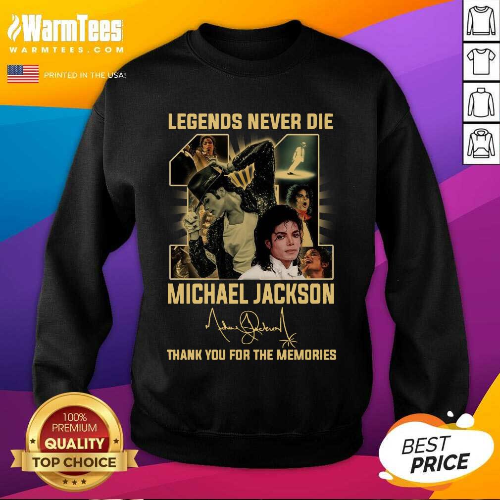 Awesome Michael Jackson 11 Legend Never Die Signature Thank Shirt - Image 3
